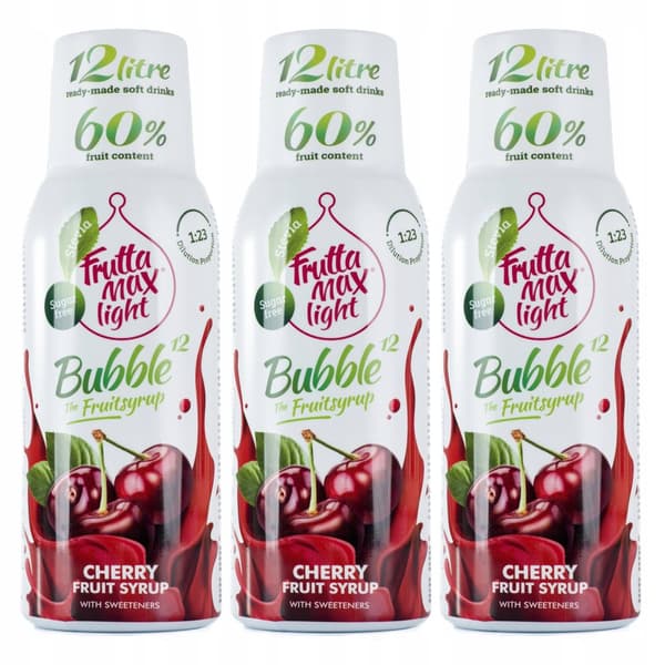 kpl FruttaMax Cherry Light -tiivistettä, 500 ml.
