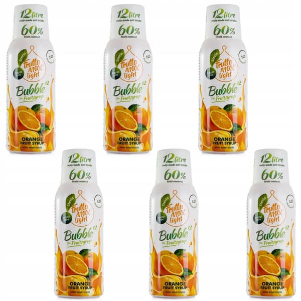 Sæt med 6 FruttaMax Orange Light koncentrater - 500 ml