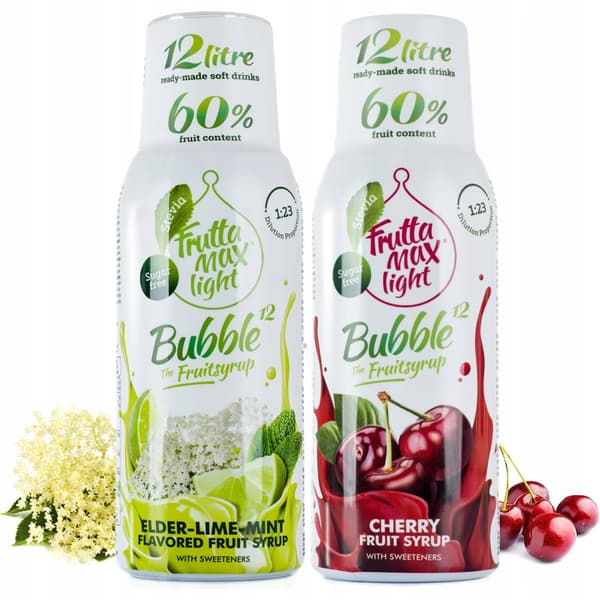 Set med 2 FruttaMax Lime-Mint-Cherry Light-koncentrat