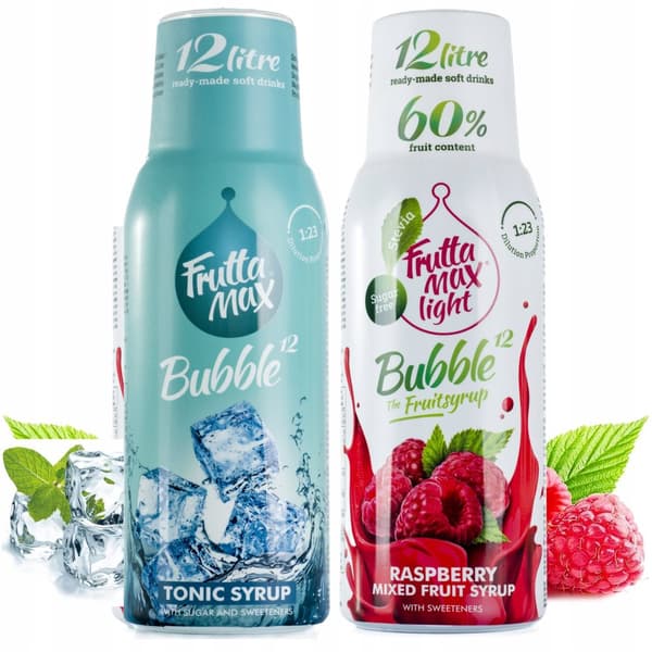 kpl FruttaMax Tonic+Raspberry Light -konsentraatteja, 500 ml