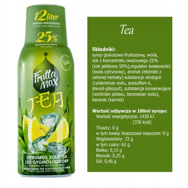 2X FRUTTAMAX SIRAP Ice Tea Citron Tea Concentrate For Saturator 500 ml