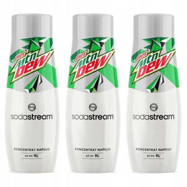 SODASTREAM Mountain Dew Diet sooda-suihkulähdesiirappisetti 3 kpl x 440 ml