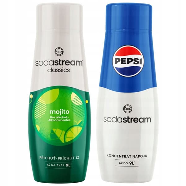 2x siirappi Saturatorille SODASTREAM MOJITO PEPSI COLA Mohito mehutiiviste