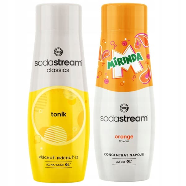 2x SODASTREAM TONIC TONIC + MIRINDA siirappitiiviste mehu vesikyllästimeen