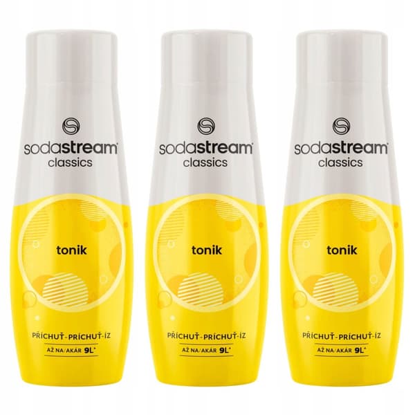 SODASTREAM Tonic-siirappisarja kyllästysaineille 3 kpl. x 440 ml