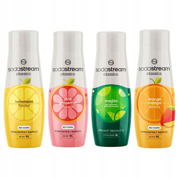 SODASTREAM appelsiini-mango+ limonadi+ greippi+ mojito-siirapit soodalähteeseen