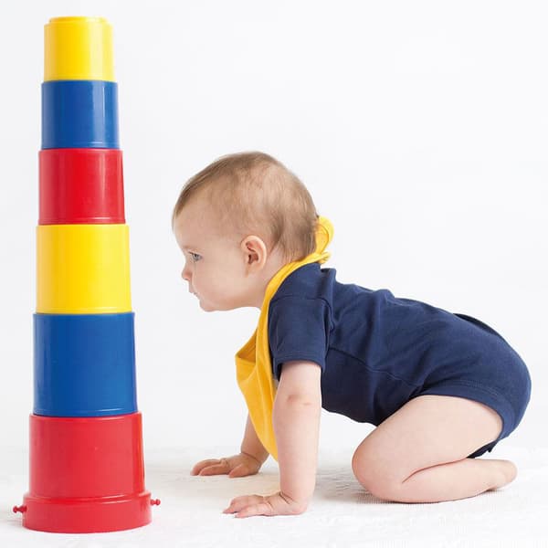 Larkwood Baby Unisex Bib med enfärgad och kontrastfärgad Bib