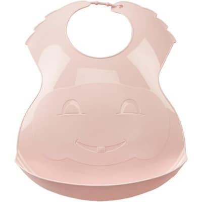 THERMOBABY puolijäykkä ruokalappu - vaaleanpunainen