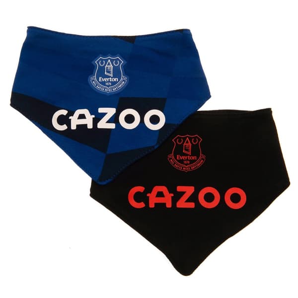 Everton FC Baby Bibs (Pack Of 2) Blue/Black One Size