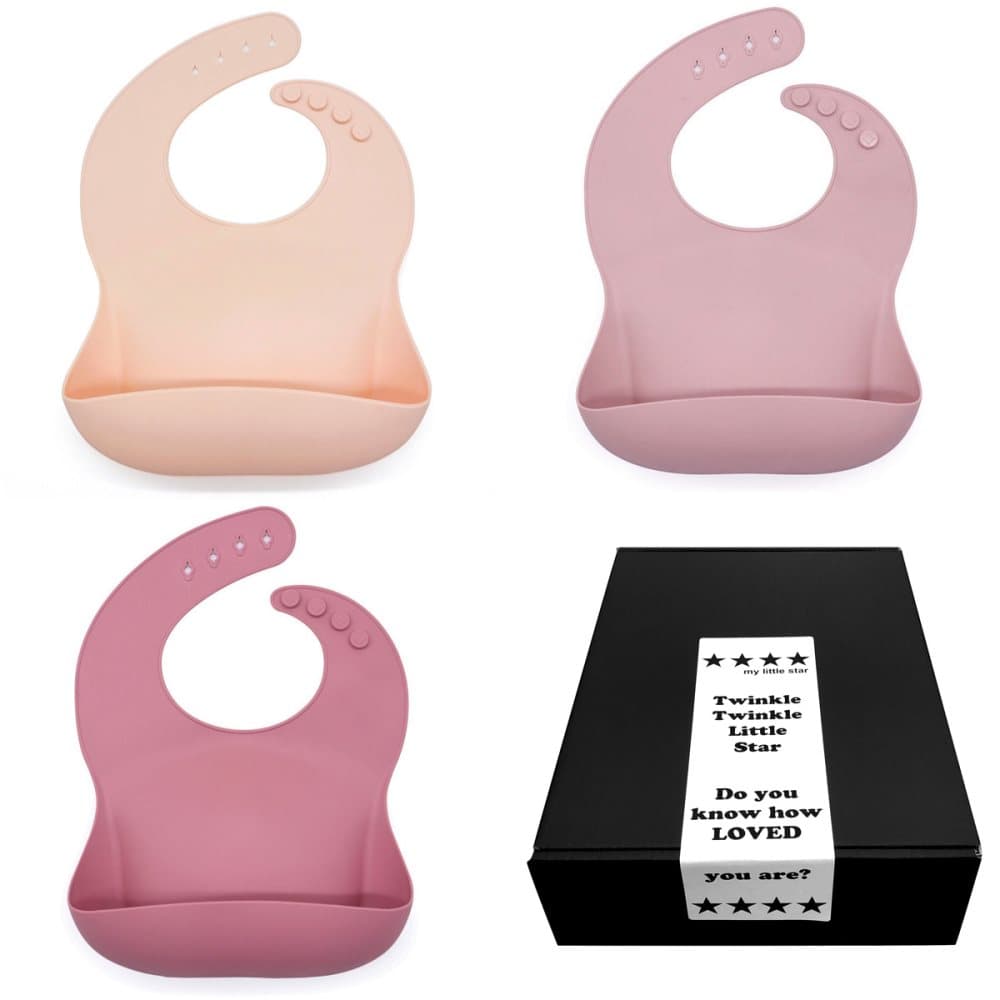 Mjuk Haklapp barn & bebis i Silikon - Nude, Dusty & Rose