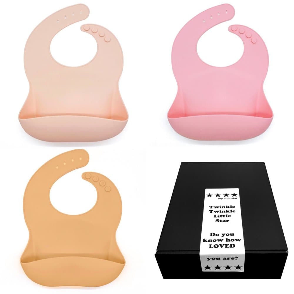 Mjuk Haklapp barn & bebis i Silikon - Nude, Pink & Peach