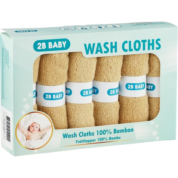 Tvättlappar Bambu 6-pack Gul