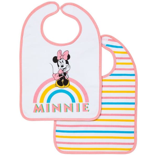 Set med 2 Disney Minnie Rainbow 6+ haklappar - Märke - Modell - Rosa - Blandat - 25x36 cm