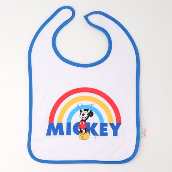 Set med 2 Disney Mickey Rainbow 6+ 1st age haklappar - Blandat - Baby - 25 x 36 cm - Blå - 6 månader