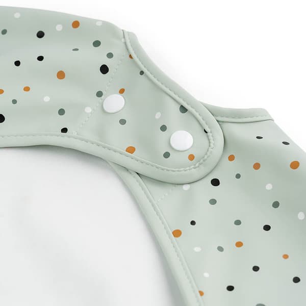 Hakklapp med Ärmar Happy Dots Grön Done by Deer