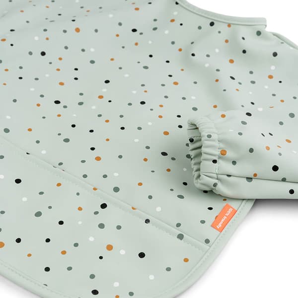 Hakklapp med Ärmar Happy Dots Grön Done by Deer