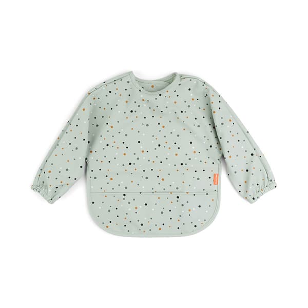 Hakklapp med Ärmar Happy Dots Grön Done by Deer