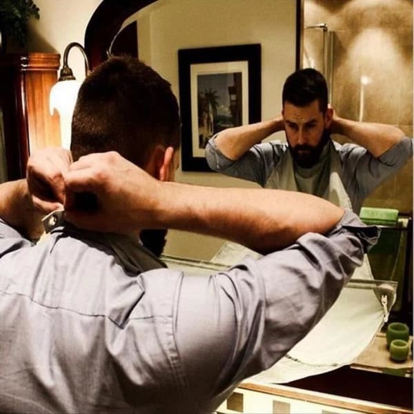 100 st Skäggförkläde Skägghaklapp Rakförkläde Barbermantel Rakhaklapp med sugkopp