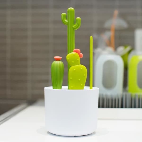 CACTUS FLASKAPDRÄNARE Borstsats - 4 tillbehör