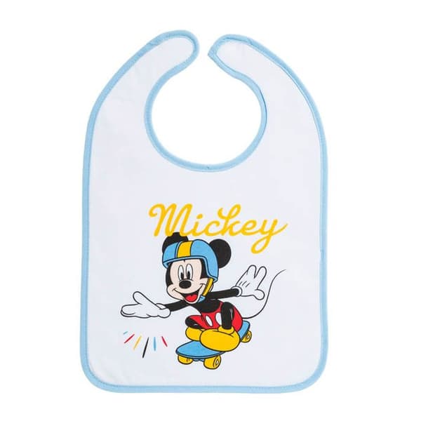 Set med 2 Mickey Sport haklappar 6 månader - Disney Baby - mjuk och absorberande