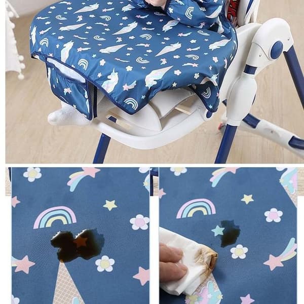 2 stycken babyhaklapp, babyhaklapp med vattentäta ärmar, bekväma och mjuka för -6 månader till 4 år