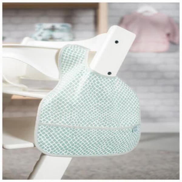 Vattentät kardborrehaklapp Snake Soft Green (2st) - Jollein
