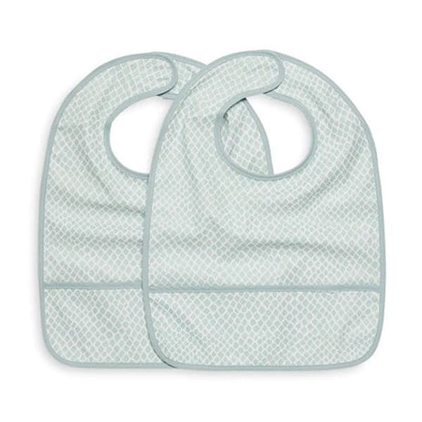 Vattentät kardborrehaklapp Snake Soft Green (2st) - Jollein
