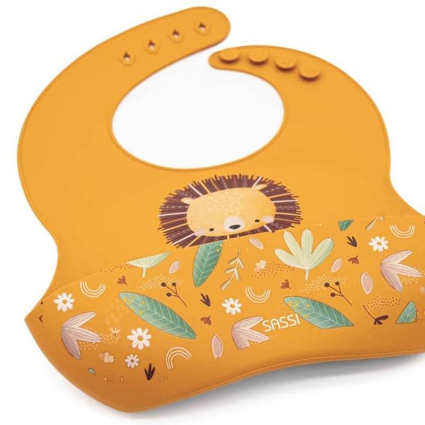 Silikonmat med uppfångare Djur 30 x 22 cm Orange LEJON