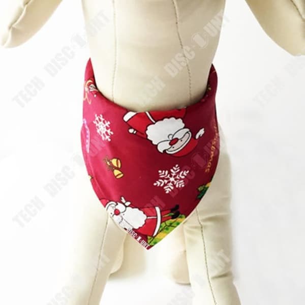 TD® bandana hund röd haklapp superabsorberande handdukstillbehör medelstor liten saliv husdjur julnäsduk