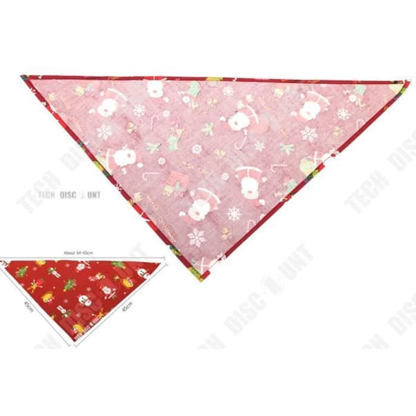 TD® bandana hund röd haklapp superabsorberande handdukstillbehör medelstor liten saliv husdjur julnäsduk
