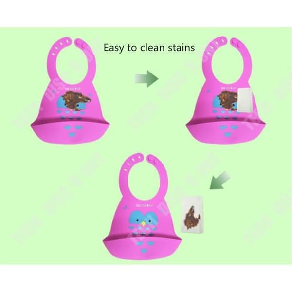 TD® Baby bib silikonfångare samlar smulor lärande matning vattentät bekvämt barn skydda från fläckar