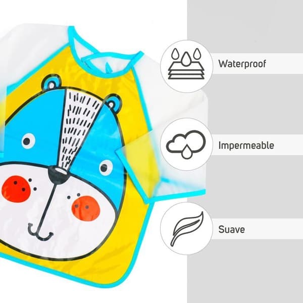 Ti TIN | Paket med 2 Vattentäta Haklappar med Klisterband | Lamin plast med ärmar