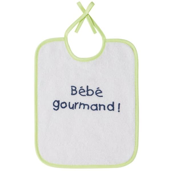 BABYCALIN Uppsättning med 7 haklappar Födelsemeddelande Print - 20 x 25 cm