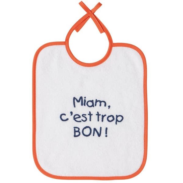 BABYCALIN Uppsättning med 7 haklappar Födelsemeddelande Print - 20 x 25 cm