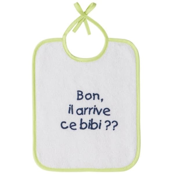BABYCALIN Uppsättning med 7 haklappar Födelsemeddelande Print - 20 x 25 cm
