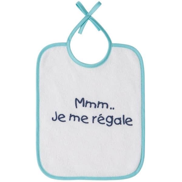 BABYCALIN Uppsättning med 7 haklappar Födelsemeddelande Print - 20 x 25 cm