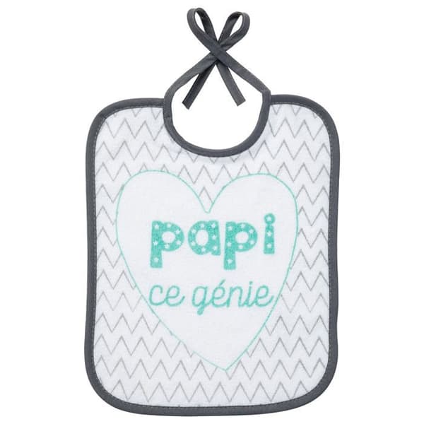 BABYCALIN Paket med 5 födelsehaklappar Familjemeddelande - 20 x 25 cm