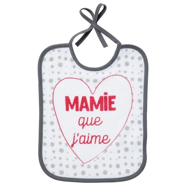 BABYCALIN Paket med 5 födelsehaklappar Familjemeddelande - 20 x 25 cm