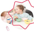 Miniatyrbild 2 av 5: Badabulle Långärmad haklapp, Vattentät, Justerbar, 4 månader till 3 år, Blå