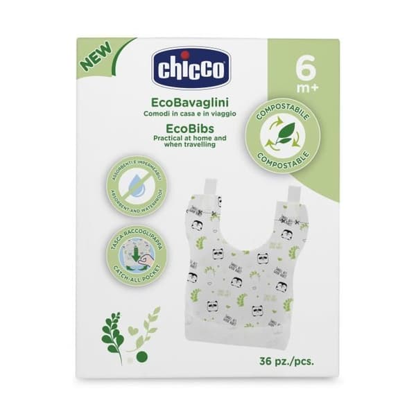 Chicco komposterbar haklapp +6m Dekorerad 36 enheter