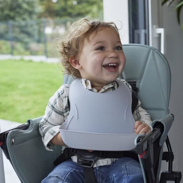 2-pack haklappar - THERMOBABY - BIBOU - Lila och Citron - Justerbara och vattentäta