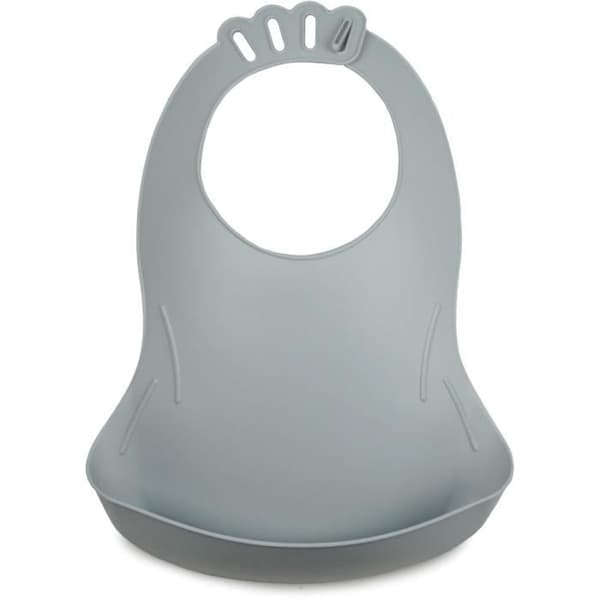 Set med 2 haklappar - THERMOBABY - BIBOU - Celadongrön och Charme Grey - Justerbar och vattentät