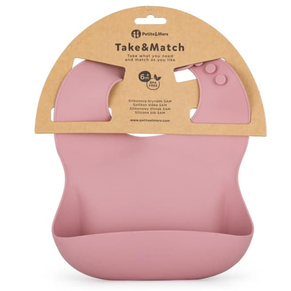 Take&Match Silikone Hagesmæk i Dusty Rose, Petite&Mars