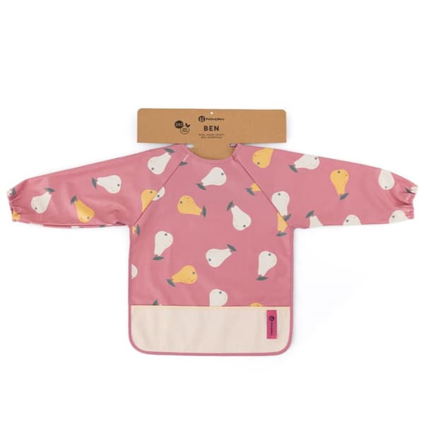 BEN Pink Pears pitkähihainen ruokalappu, Petite&Mars