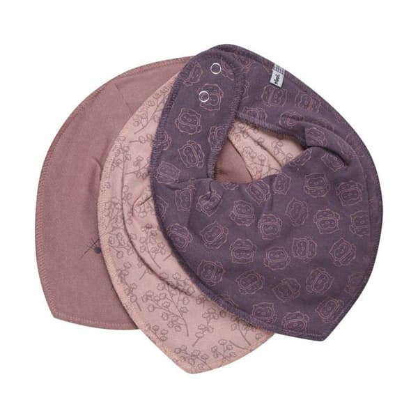 Bavoir Pippi tillverkat med kärlek - 6160 - pippi Bandana Bib Girl - AOP (3-pack), bavoir triangel baby ,
