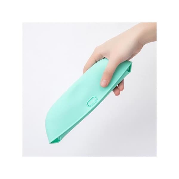Easy Foldable Bib - Märke - Ljusrosa - Silikon och Polyester - Vattentålig