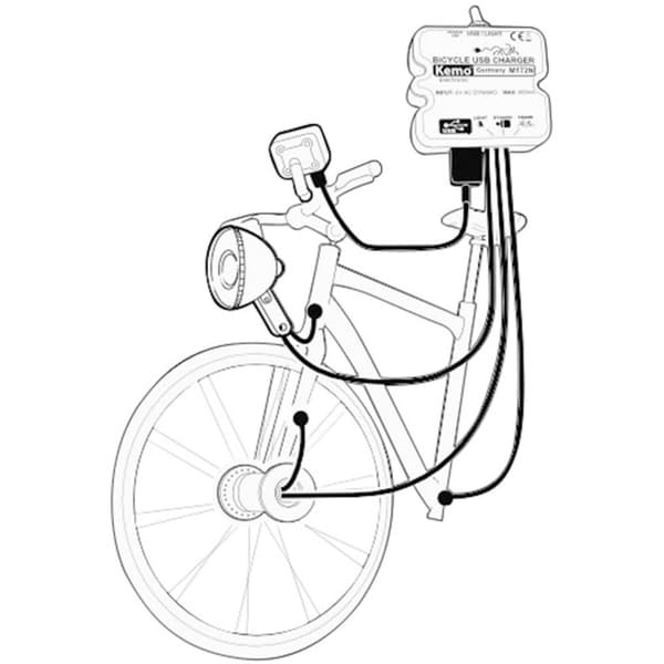 Kemo M-172N - USB Laddregulator för cykel Svart