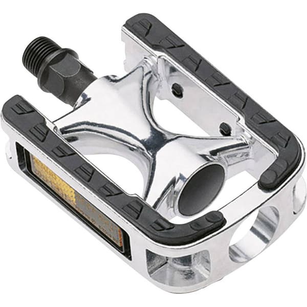 Point City-/Komfort-Pedale Cykelpedal Silver, Svart