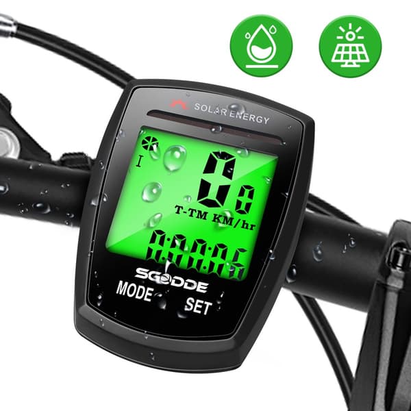 Cykel Mountainbike kodbord LCD-skärm Handhållen kodbord Grön bakgrundsbelysning Vattentät Hastighetsmätare Tillbehör
