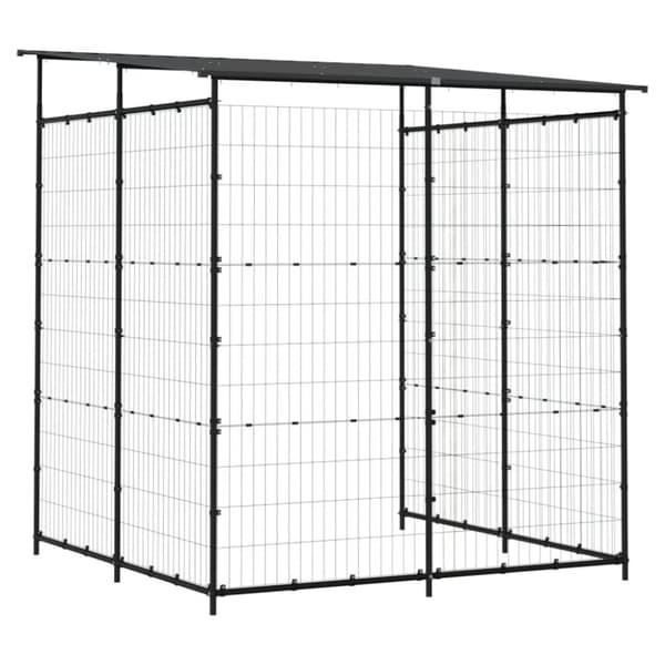 vidaXL cykelskur 190x190x222 cm stål sort